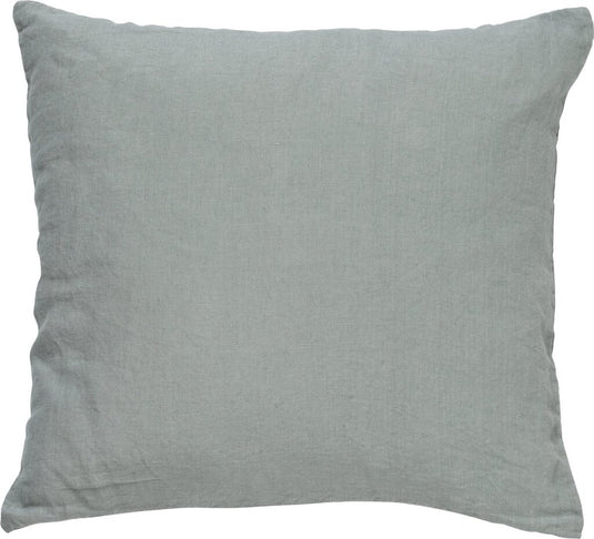 Dutch decor linn sierkussen 45x45cm 100% linnen effen kleur jadeite lichtgroen inclusief binnenkussen