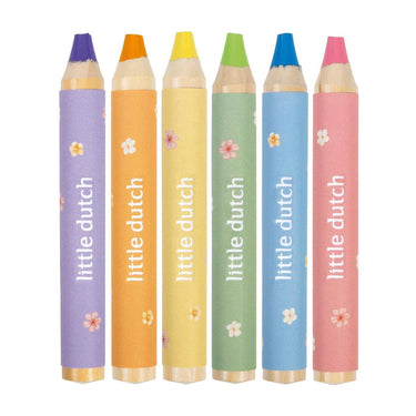 Little dutch rosa potloden kort dik set van 6 stuks