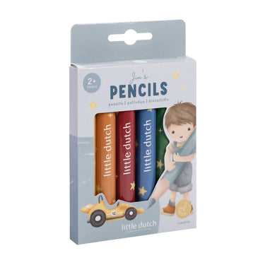 Little dutch jim potloden kort dik set van 6 stuks