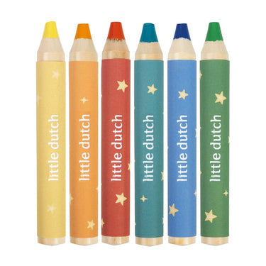 Little dutch jim potloden kort dik set van 6 stuks
