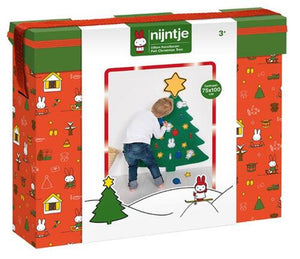 Bambolino nijntje kerstboom vilt, in bewaarkoffer afmeting 75 x 100 cm 20-delig - home deco kerst - vanaf 3 jaar - toys cadeau tip kerst