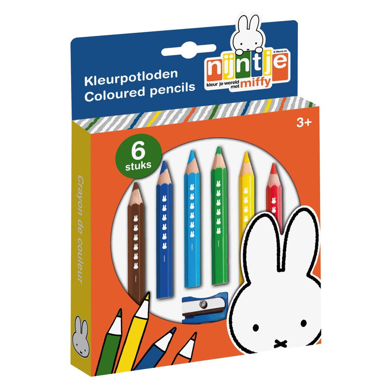 Load image into Gallery viewer, Bambolino nijntje kleurpotloden 6 stuks + puntenslijper
