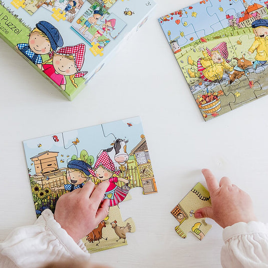 Bambolino fien en teun 4in1 puzzel 4-16 stukjes