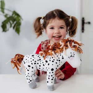 Bambolino knuffel pluche fien en teun - stip de pony, 25cm