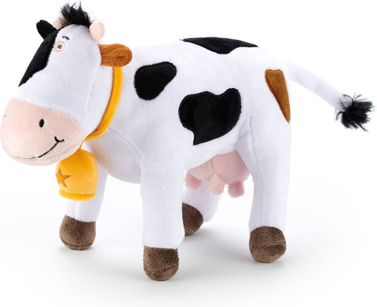 Bambolino fien en teun knuffel rosa koe. 30 cm. 0+