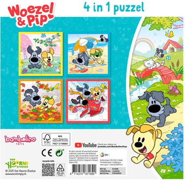 Bambolino woezel pip puzzel 4 in 1. 3+
