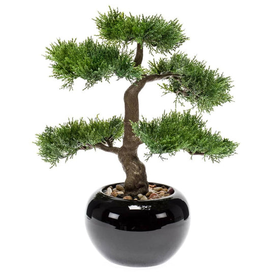Emerald kunstplant ceder bonsai groen 34 cm 420001