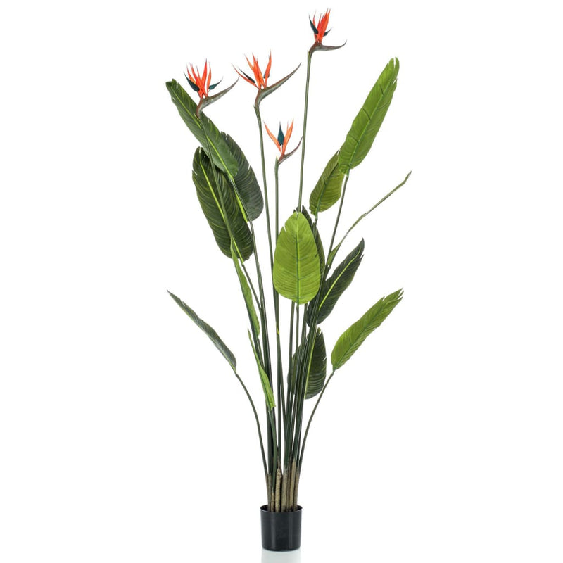 Load image into Gallery viewer, Emerald kunstplant in pot strelitzia met 4 bloemen 150 cm
