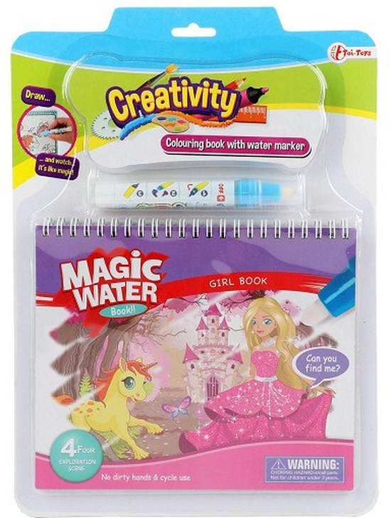 Load image into Gallery viewer, Creativity kleuren met water prinses met stift
