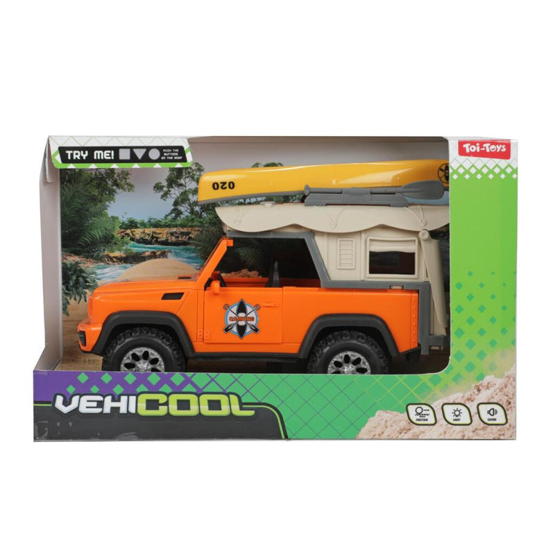 Load image into Gallery viewer, Toi-toys vehicool auto + kano + frictie + licht en geluid
