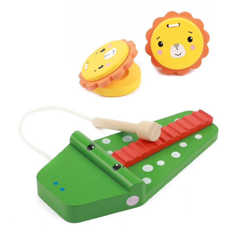 Load image into Gallery viewer, Fisher Price Houten Muziekinstrumenten Dieren
