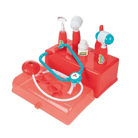 Toi-toys dokterskoffer rood met accessoires, 7dlg.