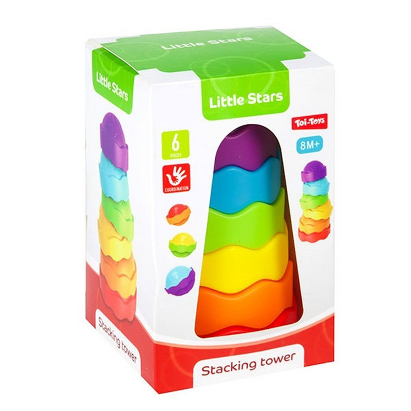 Load image into Gallery viewer, Toi-toys little stars stapeltoren cake 6-delig
