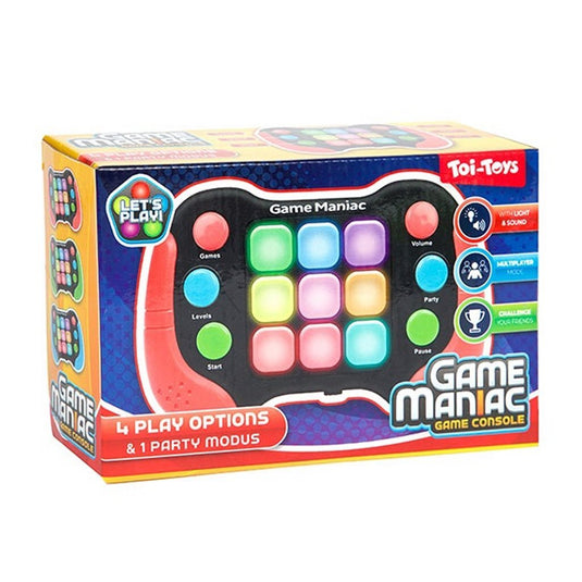 Elektronische spel game maniac toi-toys 4in1 game maniac + licht en geluid assorti