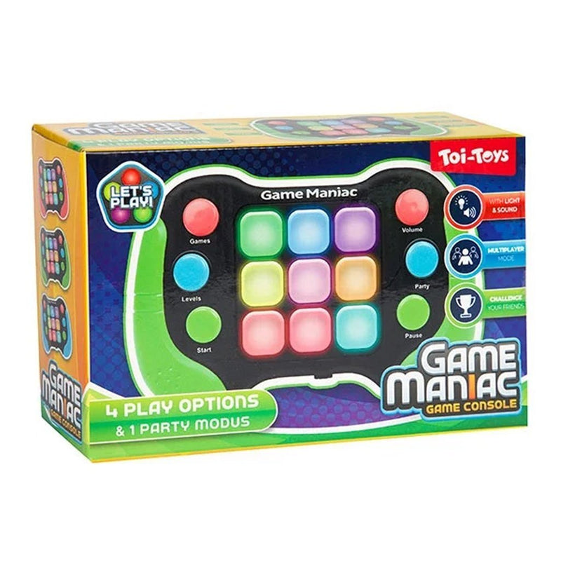 Load image into Gallery viewer, Elektronische spel game maniac toi-toys 4in1 game maniac + licht en geluid assorti
