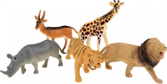 Toi-toys animal world wilde dieren deluxe 5stuks in zak
