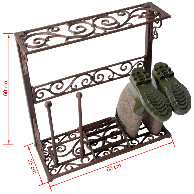 Load image into Gallery viewer, Esschert design laarzenrek s gietijzer lh58
