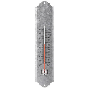 Esschert design wandthermometer 30 cm schrootzink oz10