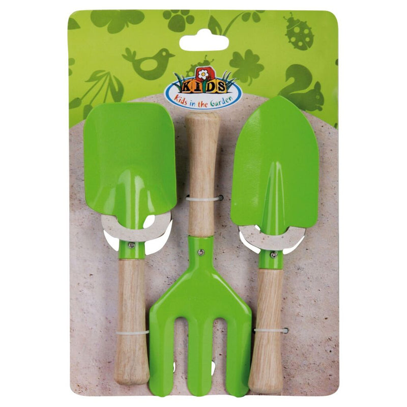 Load image into Gallery viewer, Esschert Design Esschert Design Kinder-Tuingereedschap 3-delig Groen
