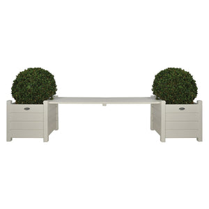 Esschert design bank met plantenbak wit cf33w