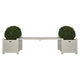 Esschert design bank met plantenbak wit cf33w