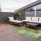 Esschert design buitenkleed 241x152 cm jungle bladeren oc22