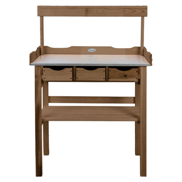 Esschert design oppottafel met lade en rek bruin
