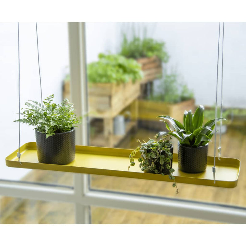 Load image into Gallery viewer, Esschert design plantenblad hangend rechthoekig l goudkleurig

