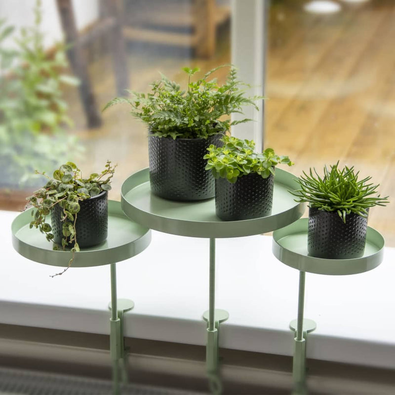 Load image into Gallery viewer, Esschert design plantenblad met klem rond l groen
