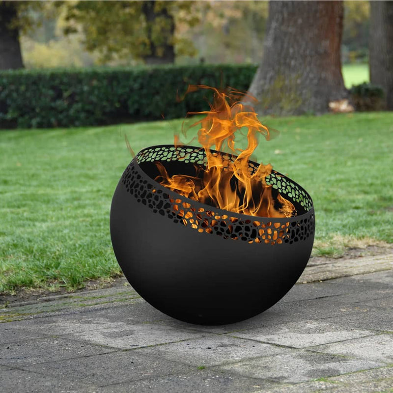 Load image into Gallery viewer, Esschert design vuurplaats bolvormig spikkels zwart
