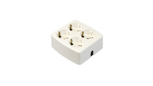 Vb 61295 tafelcontactdoos 4-voudig + ra zonder snoer schroefbaar wit