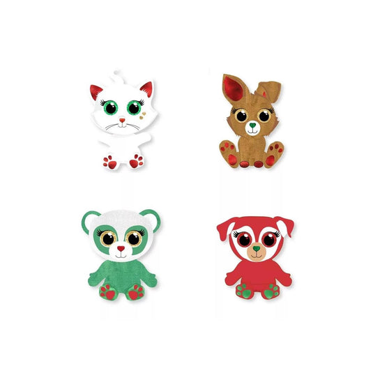 Ojo kerstmis pluche collectables 10cm 4 assorti
