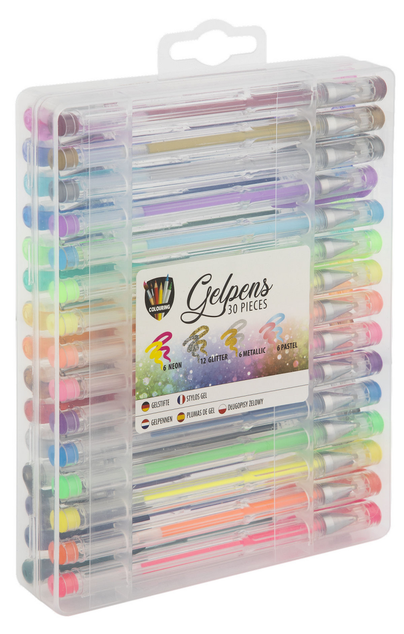 ギャラリービューアに画像をロードする, Grafix gelpennen 30pcs - schrijven handlettering - glitter effect - metallic effect - neon effect - pastel effect - gelpennen volwassenen

