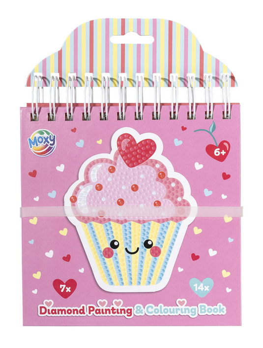 Moxy diamond painting kleurboek 16x16cm assorti