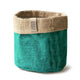 Sizo waterdichte plantenzak van jute 20 cm petrol