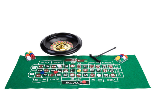 Longfield roulette black jack set compleet diameter 30cm