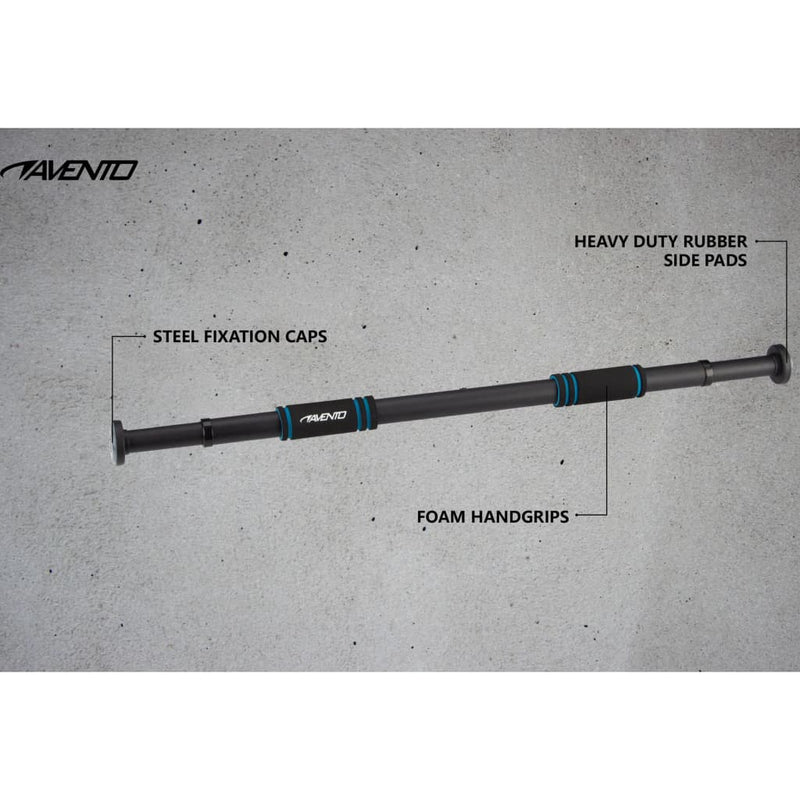 Load image into Gallery viewer, Avento Optrekstang deurpost 65-100 cm staal foam zwart
