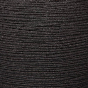 Capi bloempot nature rib bolvormig 40x32 cm zwart kblr270