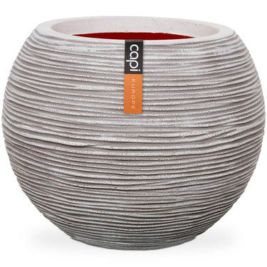 Capi bloempot nature rib bolvormig 62x48 cm ivoorkleurig kofi271