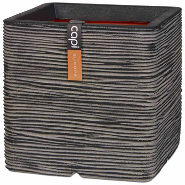 Capi plantenbak nature rib vierkant 30x30 cm antraciet kofz902