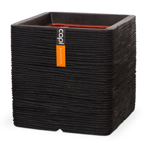 Capi plantenbak nature rib vierkant 50x50 cm zwart