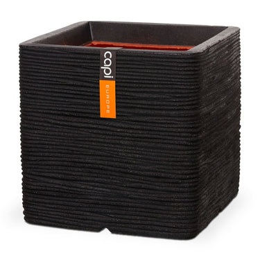 Capi plantenbak nature rib vierkant 50x50 cm zwart