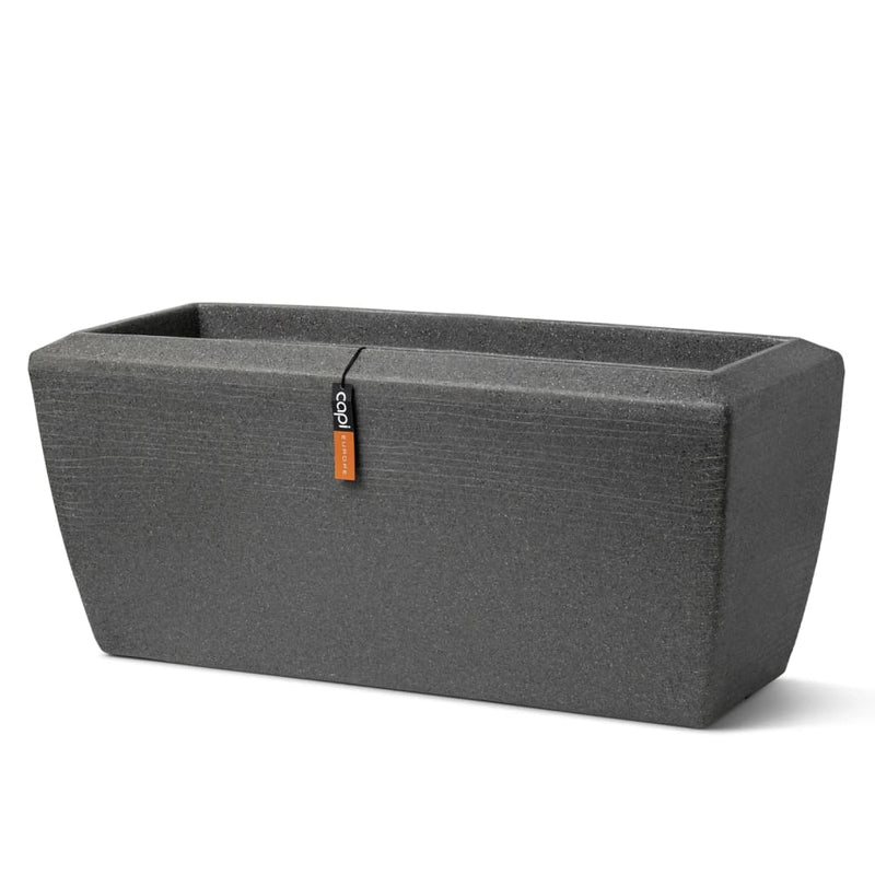 Load image into Gallery viewer, Capi plantenbak arc granite rechthoekig 60x35x40 cm antracietkleurig
