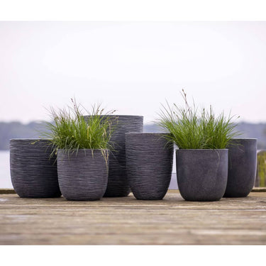 Capi plantenbak waste rib laag elegant 34x46 cm grijs