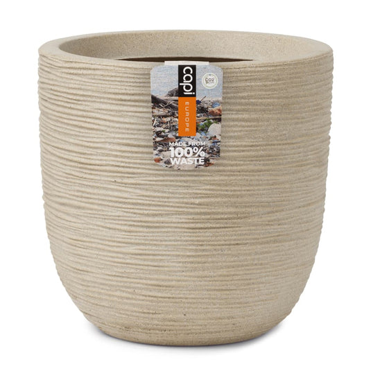 Capi plantenbak waste rib 43x41 cm terrazzo beige