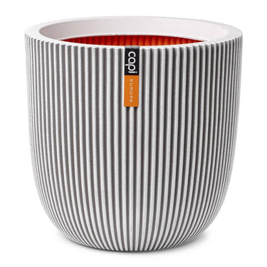 Capi plantenbak groove 35x34 cm ivoorkleurig