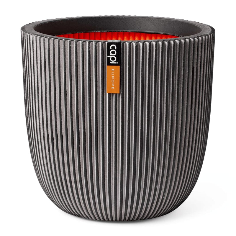 Load image into Gallery viewer, Capi plantenbak groove 43x41 cm antracietkleurig
