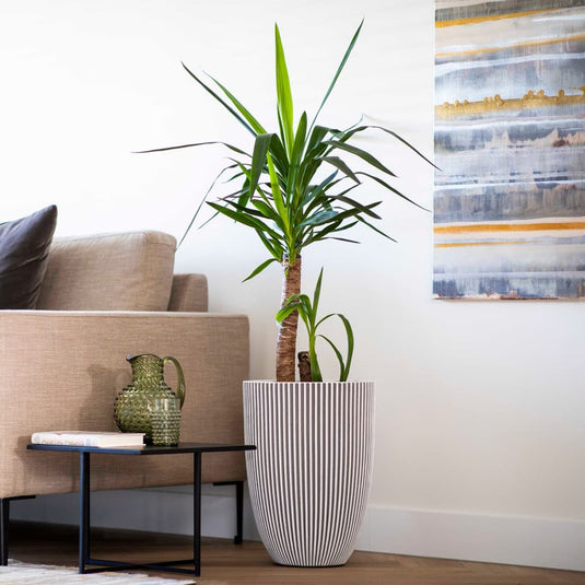 Capi bloempot groove elegant 46x58 cm ivoorkleurig