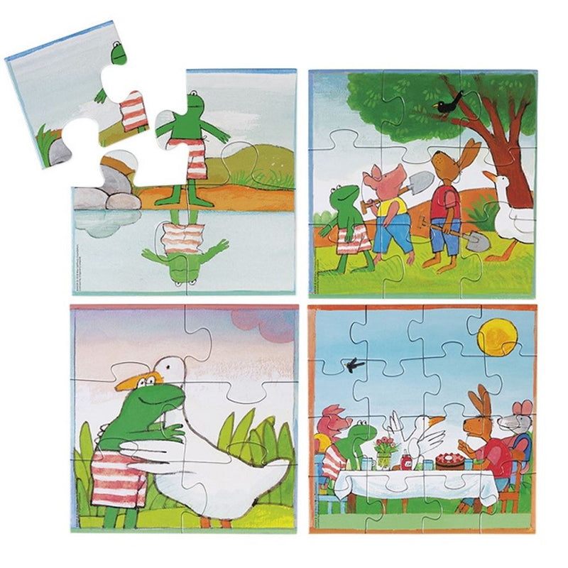 Afbeelding laden in galerijviewer, Bambolino kikker puzzel 4 in 1. 3+
