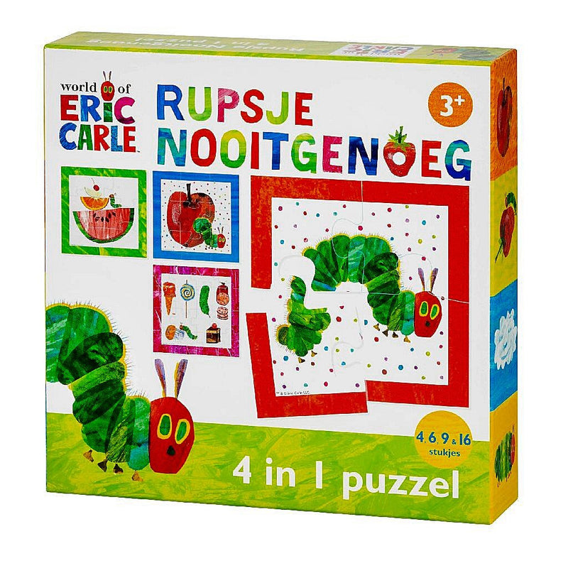 Load image into Gallery viewer, Bambolino toys rupsje nooitgenoeg puzzel, 4in1

